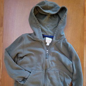 Cat and Jack Olive Green Zip-Up Hoodie in Extra Small w/ Pockets